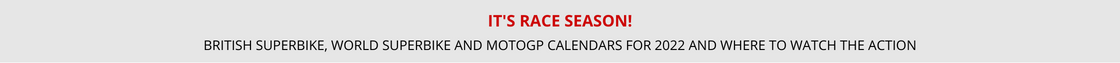 2022 Racing Calendars